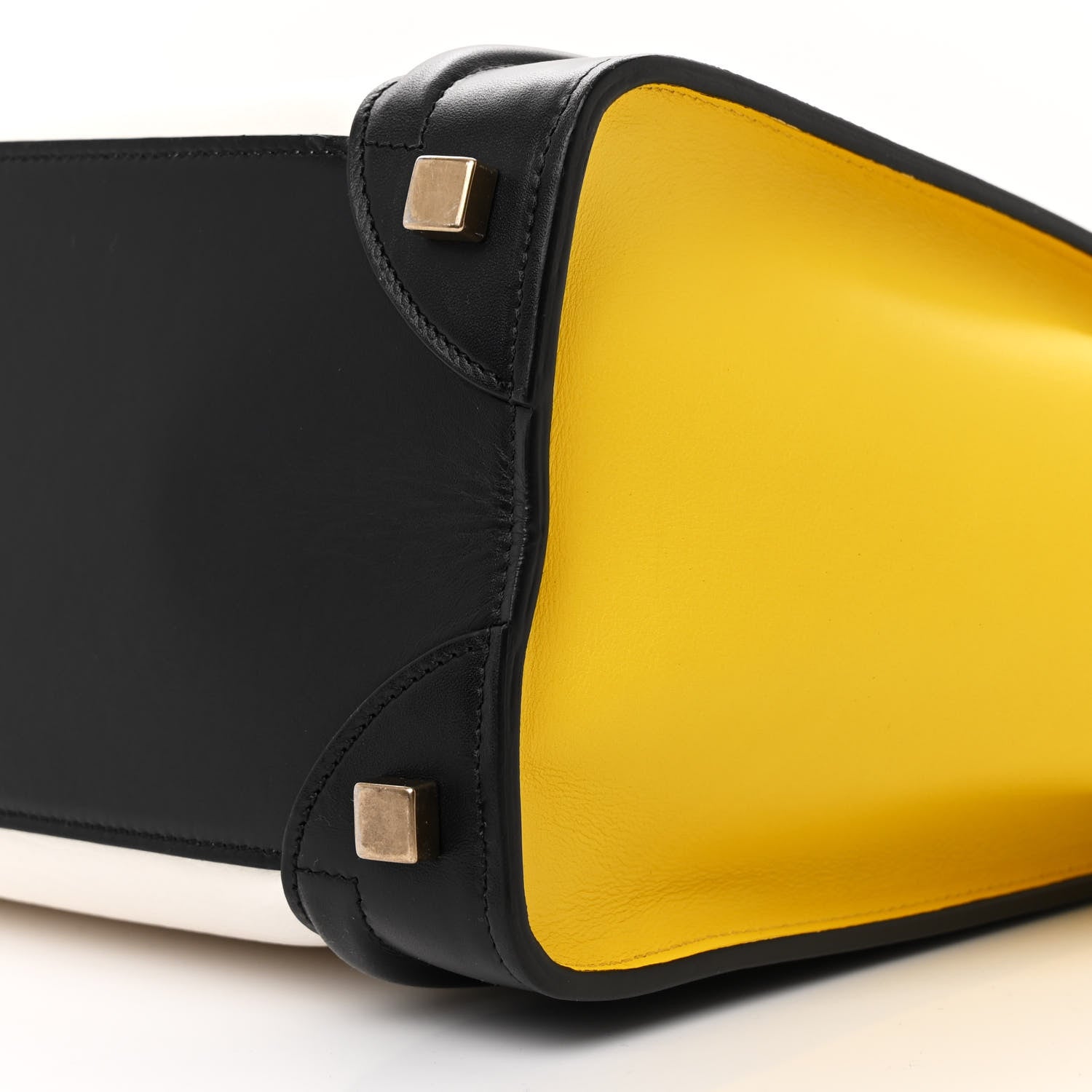Celine Elephant Calfskin Micro Tri-Color Luggage Yellow Multicolor 10 of 11