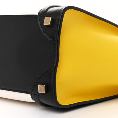 Celine Elephant Calfskin Micro Tri-Color Luggage Yellow Multicolor 10 of 11