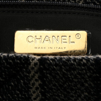 Chanel Tweed Quilted Medium Chanel 19 Flap Grey Navy 6 of 10