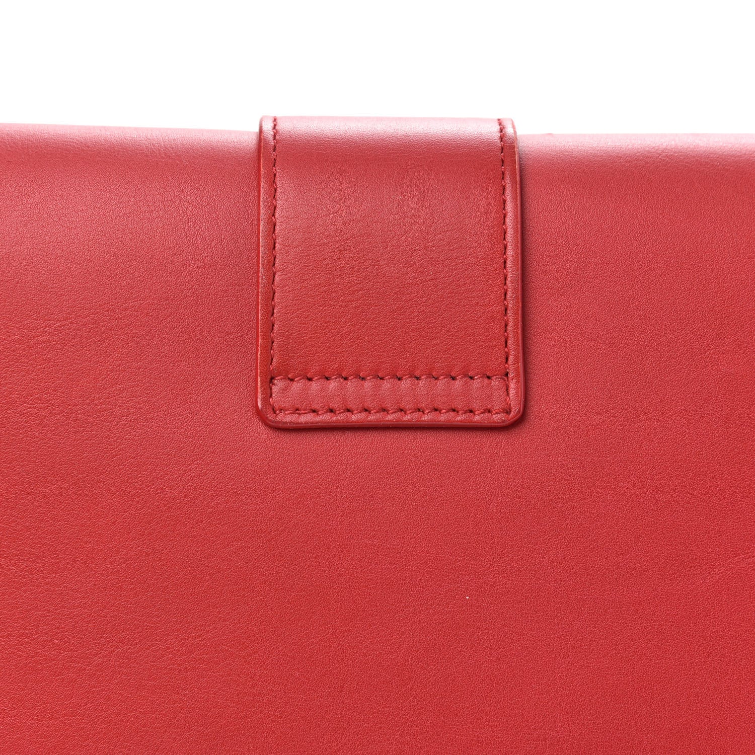 Saint Laurent Calfskin Classic Y Ligne Clutch Red 10 of 13