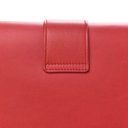 Saint Laurent Calfskin Classic Y Ligne Clutch Red 10 of 13
