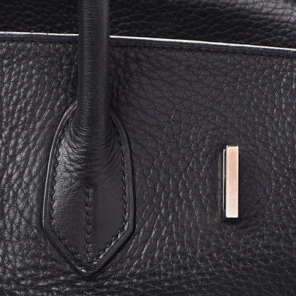 Hermes Taurillon Clemence Birkin 35 Black 27 of 44