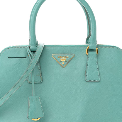 Prada Saffiano Lux Medium Open Promenade Tote Turquoise 7 of 11