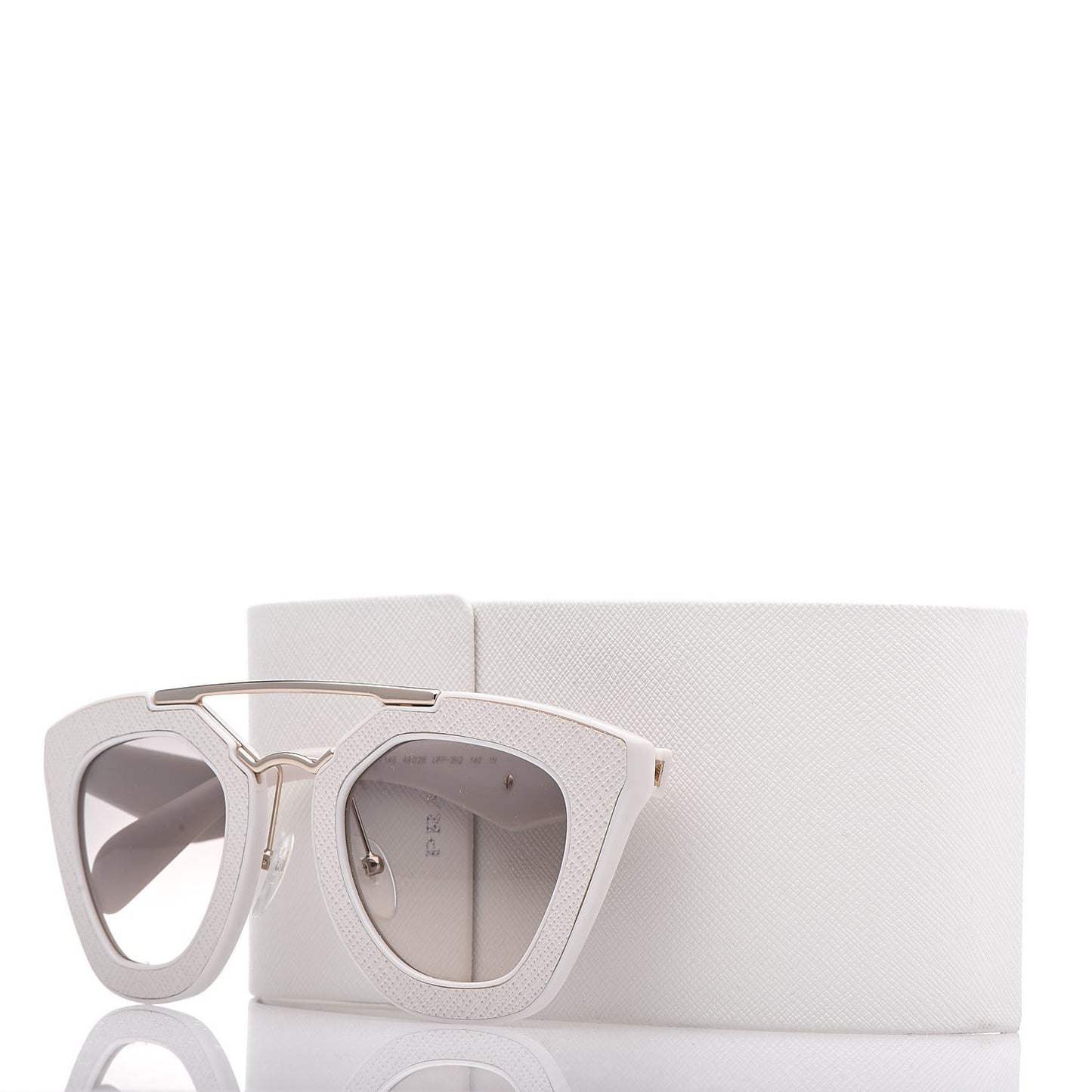 Saffiano Cinema Sunglasses SPR14S White