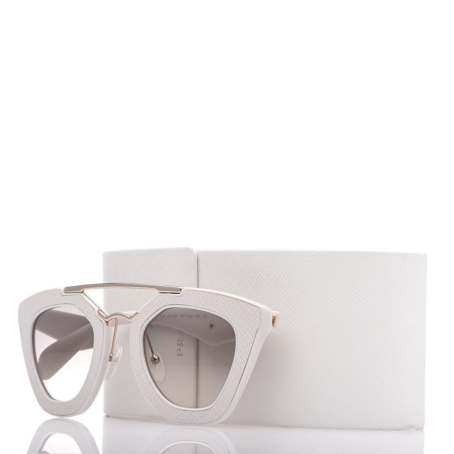 Prada Saffiano Cinema Sunglasses SPR14S White 8 of 8