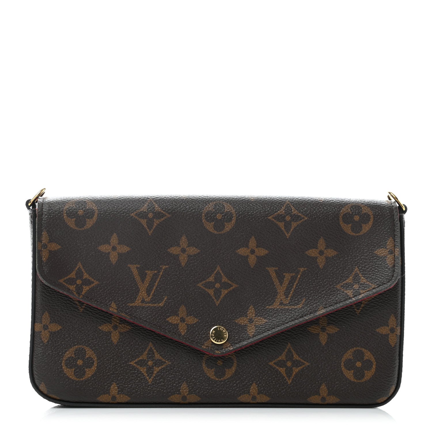 Louis Vuitton Monogram Pochette Felicie Chain Wallet Fuchsia 1 of 8