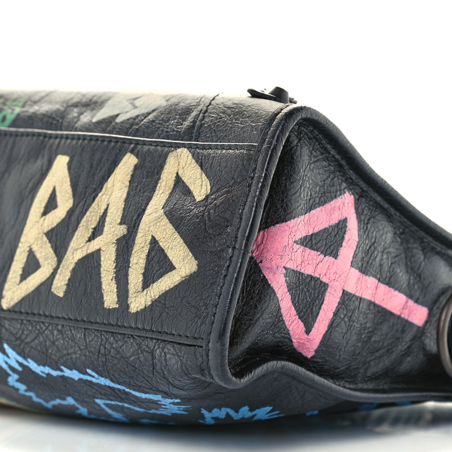 Balenciaga Agneau Graffiti All Over Classic Hardware S City Black Multicolor 10 of 10