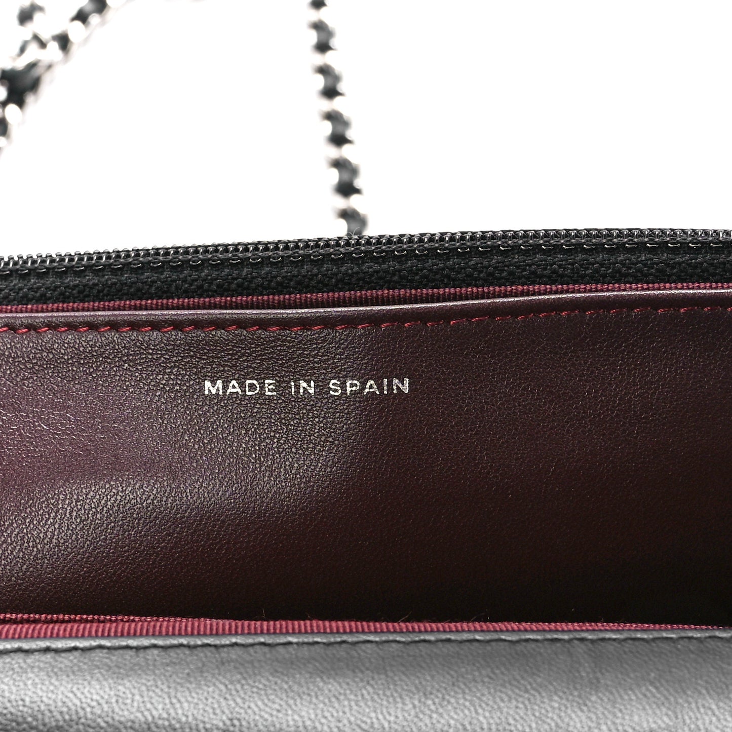 Lambskin Quilted Wallet On Chain WOC Black