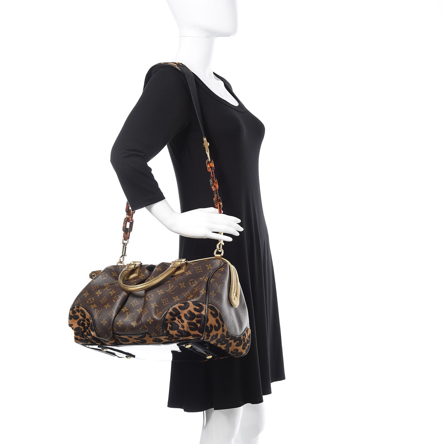 Louis Vuitton Monogram Leopard Stephen Bag 2 of 15