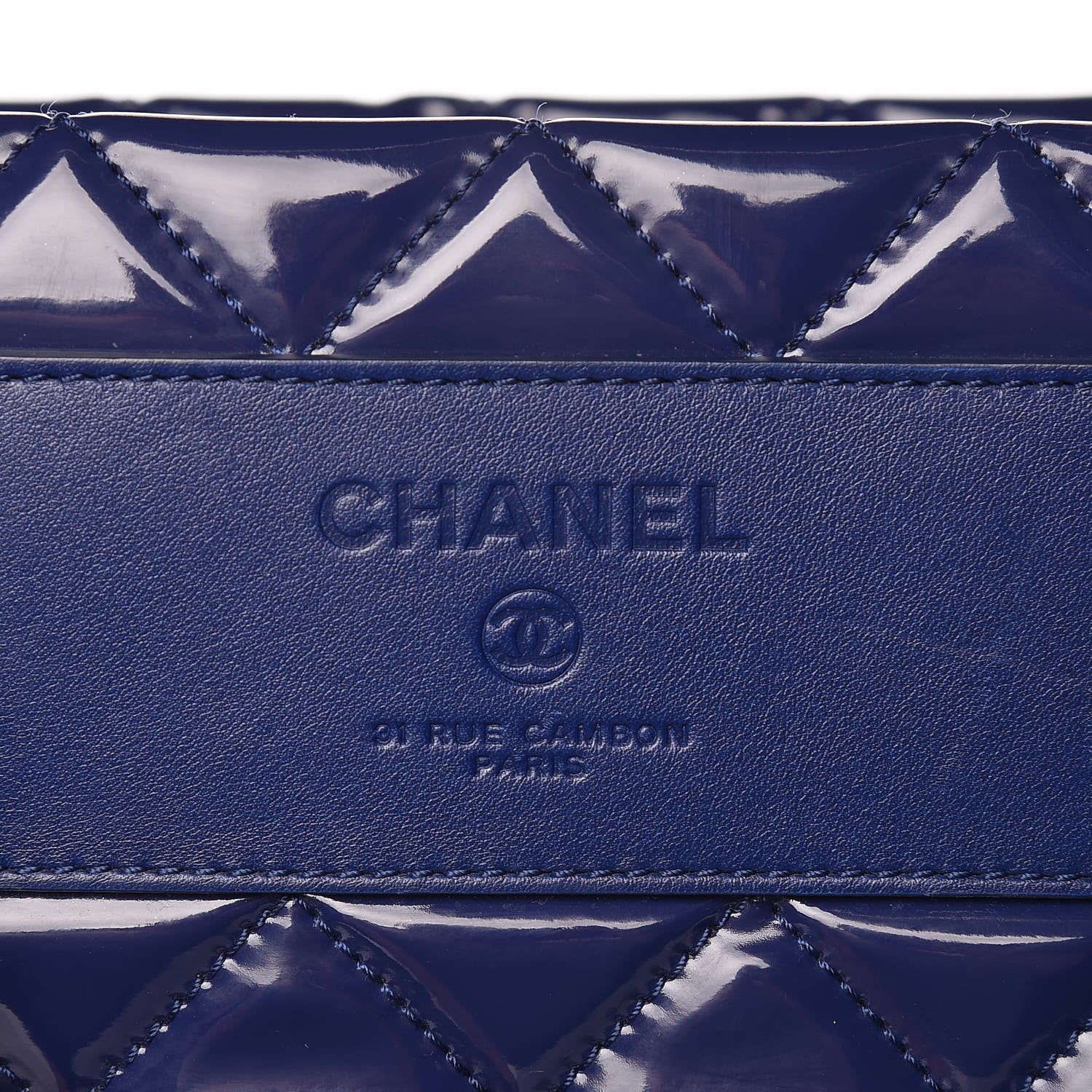 Chanel Vinyl Calfskin Viaggio Travel Bag Blue 9 of 14