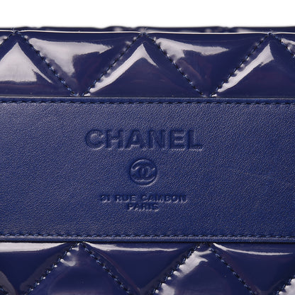 Chanel Vinyl Calfskin Viaggio Travel Bag Blue 9 of 14
