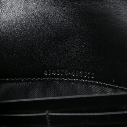 Gucci Calfskin Matelasse GG Marmont Chain Wallet Black 7 of 14