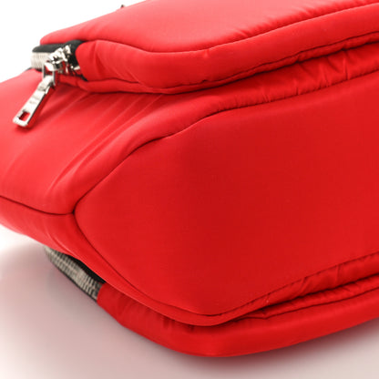 Prada Tessuto Nylon Pocket Small Cargo Tote Rosso Black 7 of 8
