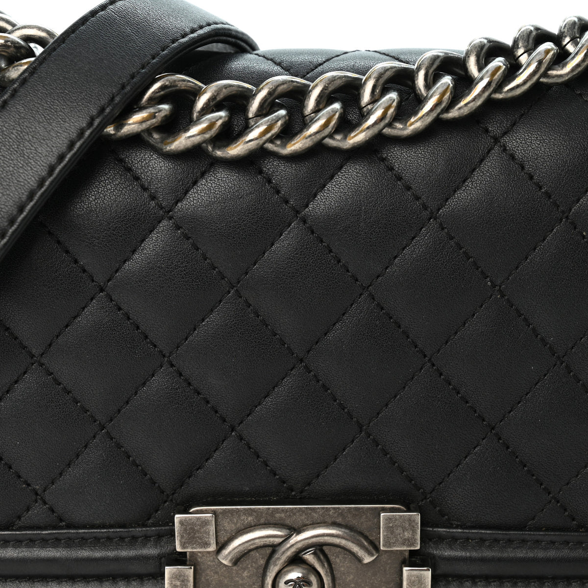 Chanel Lambskin Quilted Small Boy Flap Black 8 of 10