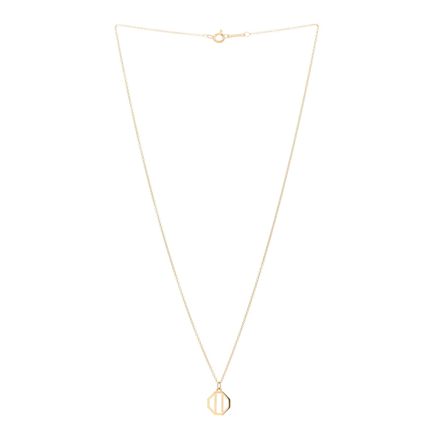 Tiffany 18K Yellow Gold Paloma Picasso Zellige Pendant Necklace 3 of 4