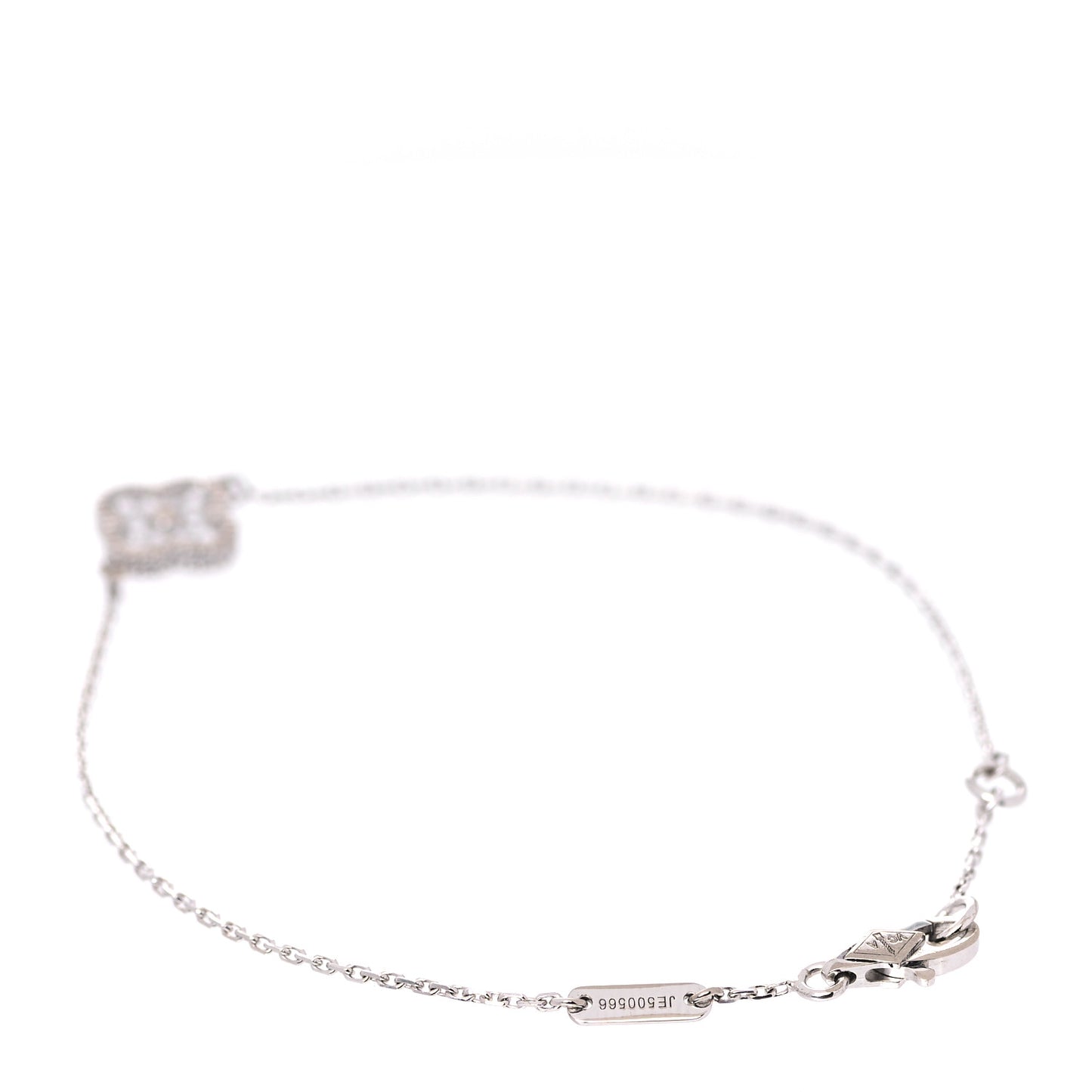 18K White Gold Diamond Sweet Alhambra Bracelet
