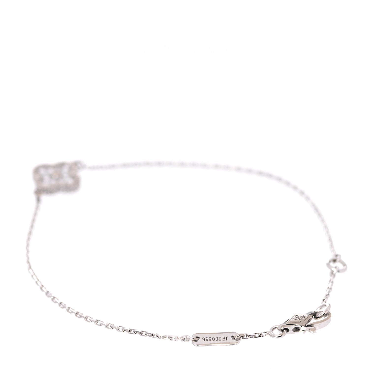 Van Cleef & Arpels 18K White Gold Diamond Sweet Alhambra Bracelet 3 of 8