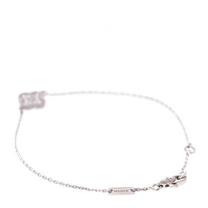 Van Cleef & Arpels 18K White Gold Diamond Sweet Alhambra Bracelet 3 of 8