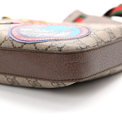 Gucci Soft GG Supreme Monogram Courrier Web Medium Flat Messenger Bag Beige New Acero Multicolor 10 of 15