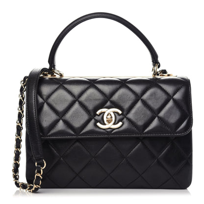 Chanel Lambskin Quilted Small Trendy CC Dual Handle Flap Bag Black 1 of 10