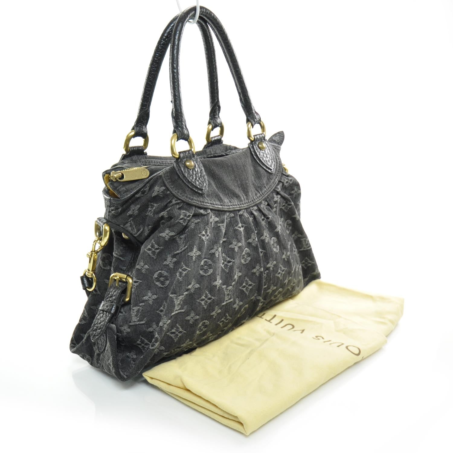 Louis Vuitton Denim Neo Cabby MM Black 3 of 9