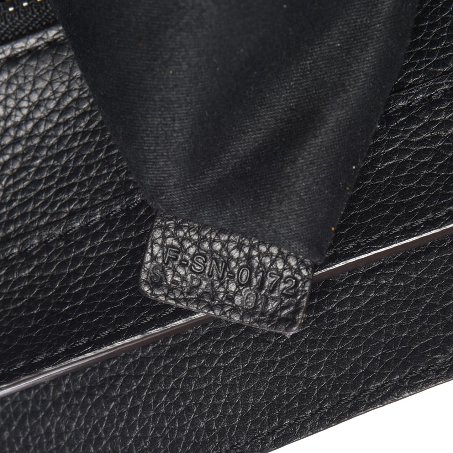 Drummed Calfskin Mini Luggage Black
