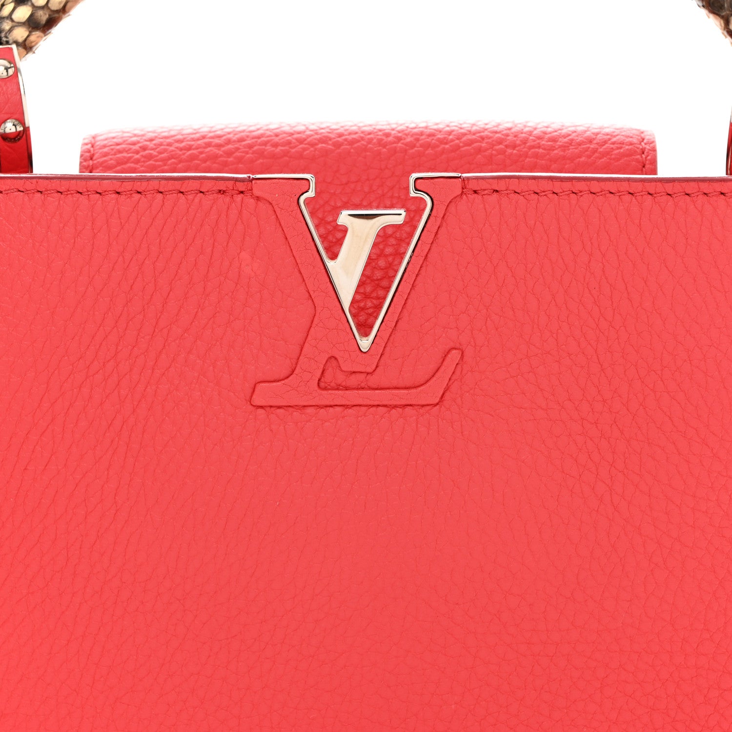 Louis Vuitton Taurillon Snakeskin Capucines BB Rubis 7 of 9