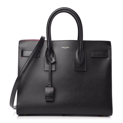 Saint Laurent Calfskin Small Sac De Jour Black Fuchsia 1 of 9