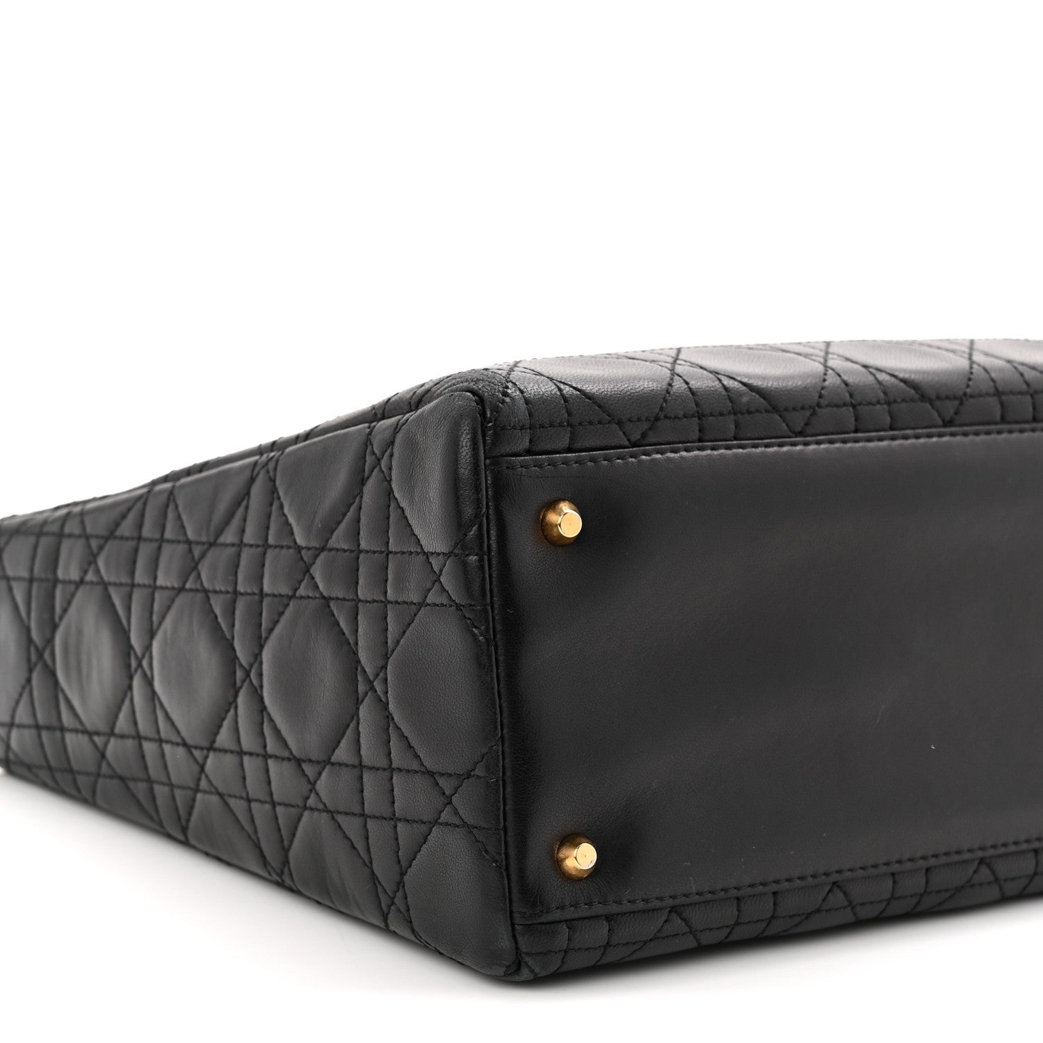 Christian Dior Lambskin Cannage Medium Lady Dior Black 8 of 9
