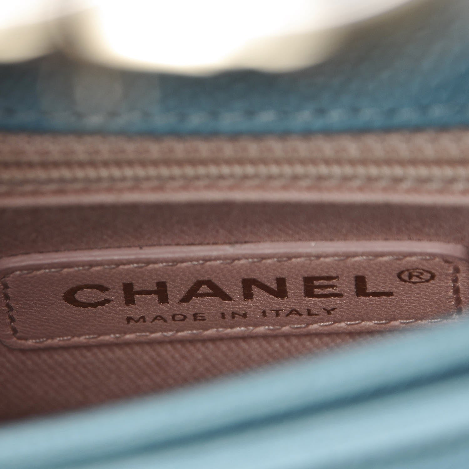 Chanel Grained Calfskin Quilted Small Cuba Top Handle Flap Blue 6 of 9