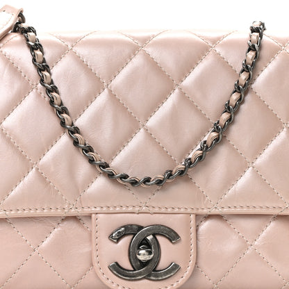 Chanel Glazed Calfskin Quilted Coco Pleats Flap Pink 8 of 10