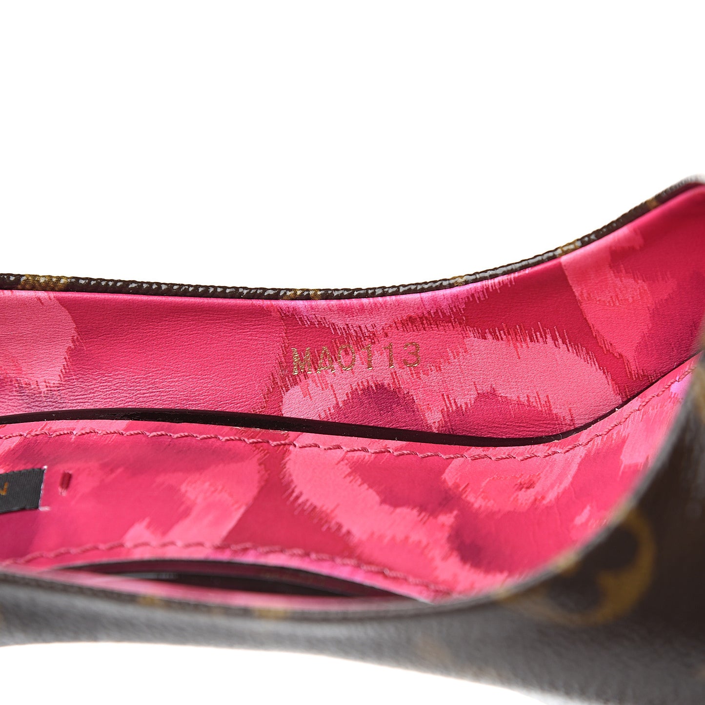 Patent Monogram Rosemary Peep Toe Pumps 38.5