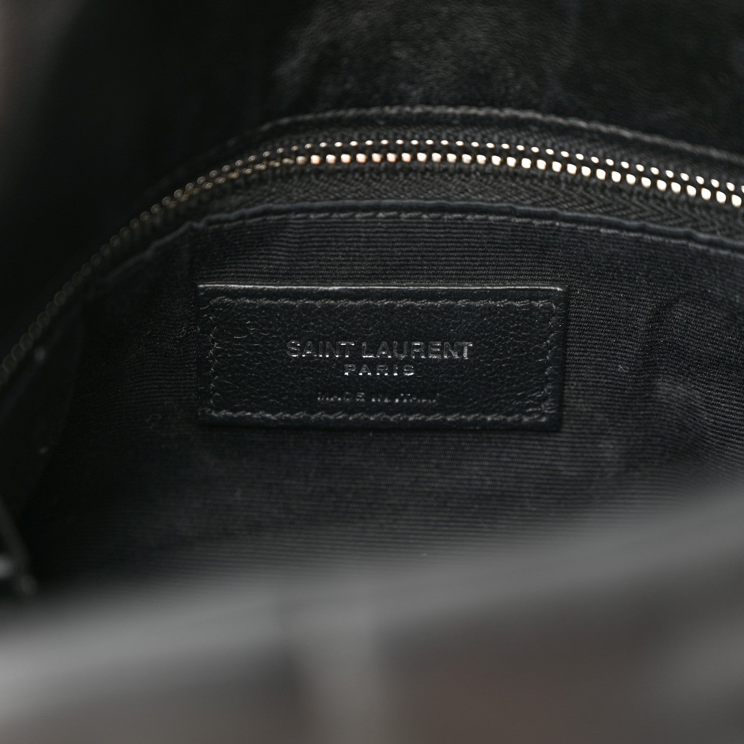 Saint Laurent Lambskin Quilted Small Loulou Puffer Monogram Chain Satchel Black 6 of 11