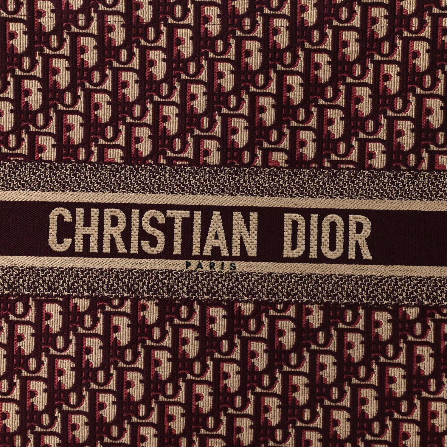 Christian Dior Oblique Large Book Tote Burgundy Multicolor 8 of 13