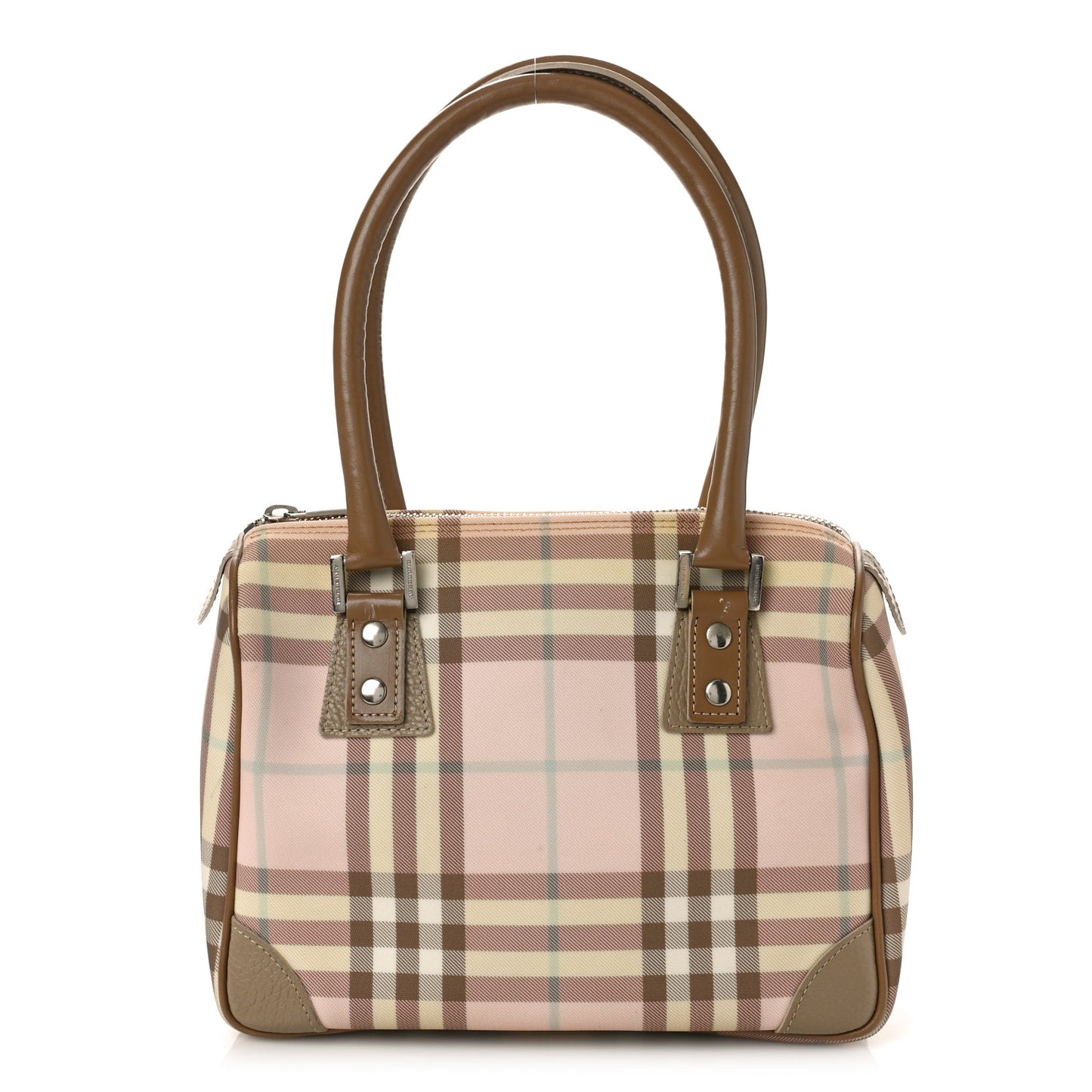 Candy Check Small Tote Pink