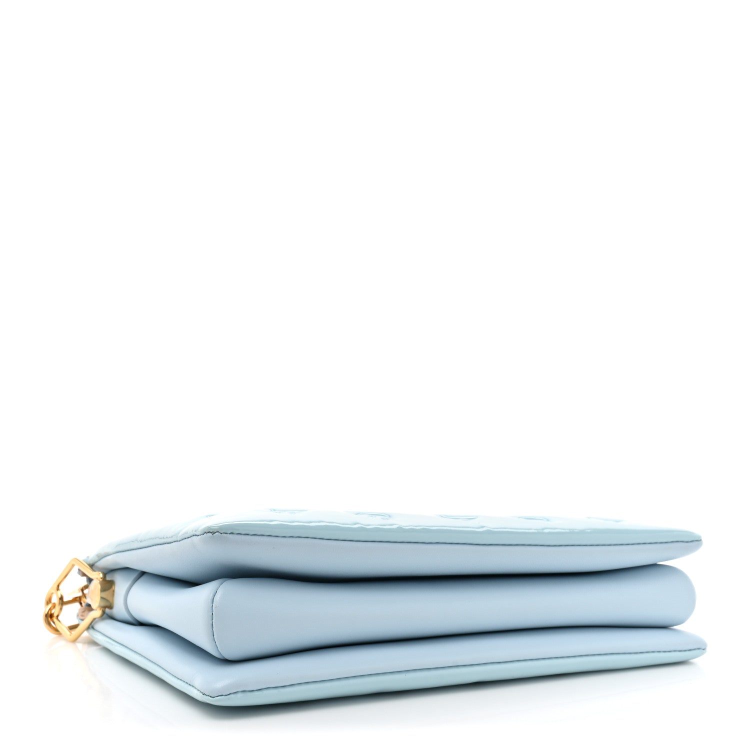 Louis Vuitton Patent Embossed Monogram Coussin PM Sky Blue 4 of 12