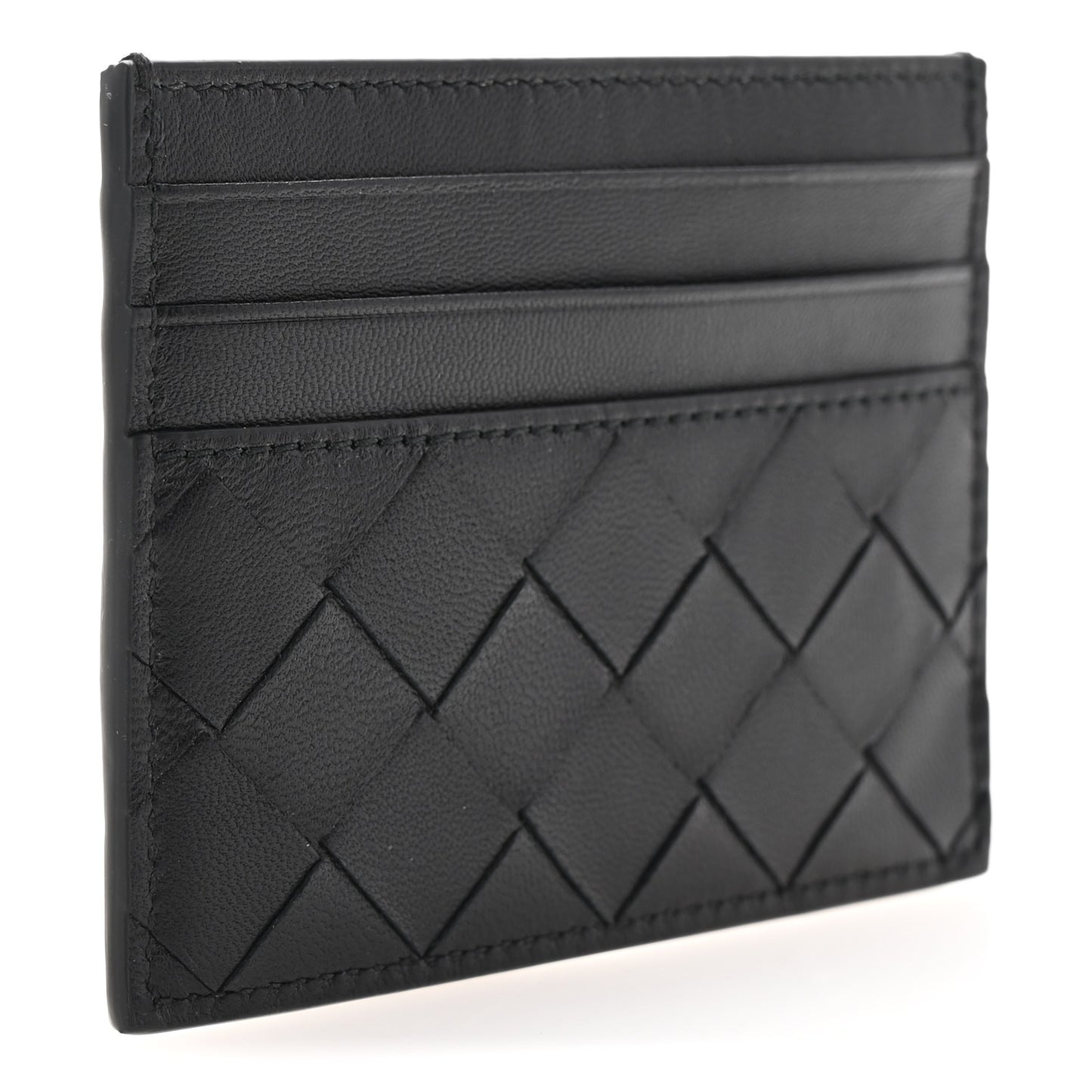 Nappa Intrecciato Card Holder Black