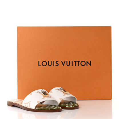 Louis Vuitton Monogram Giant Lock It Flat Mule 37 Kaki 12 of 12