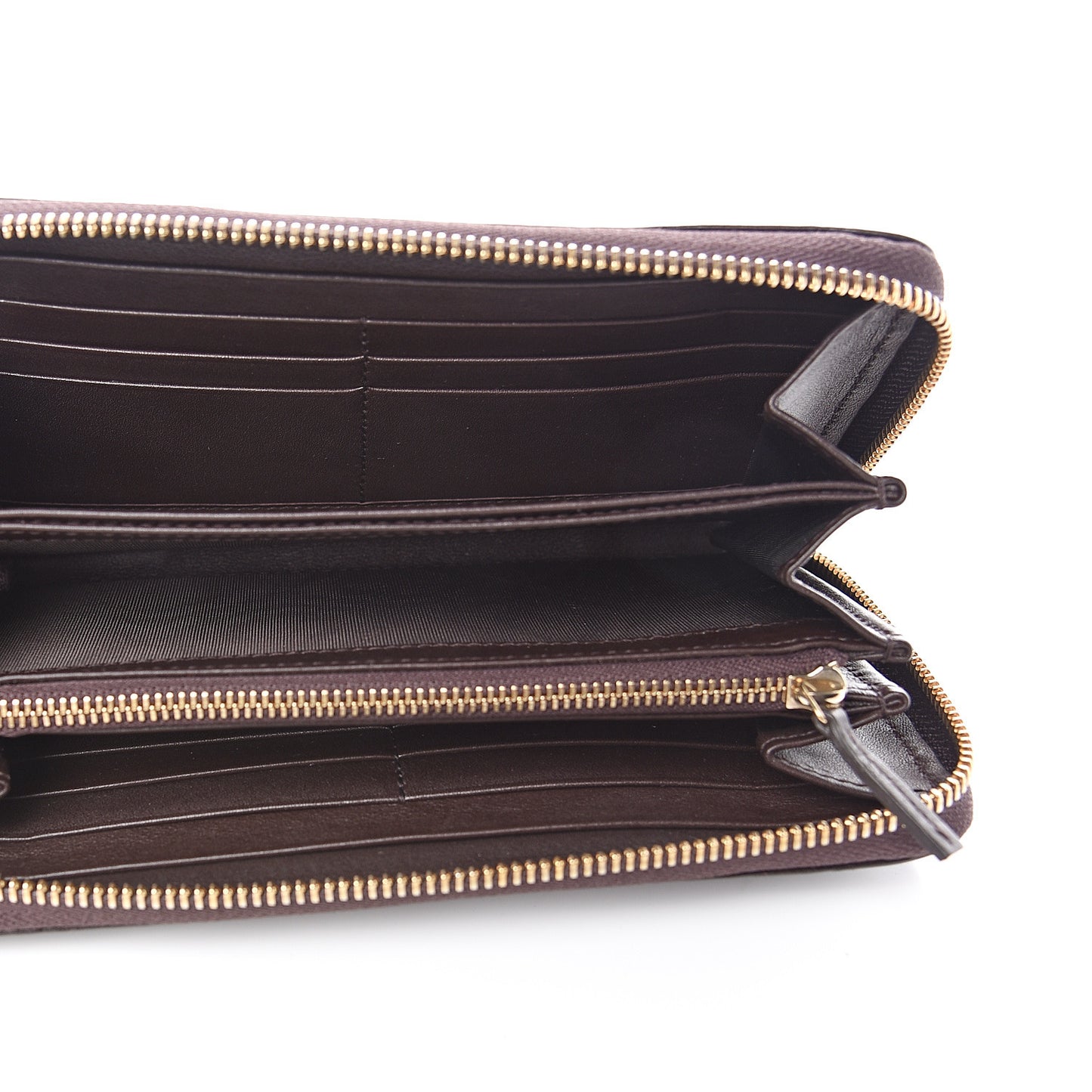 Guccissima Signature Microguccissima Bree Zip Around Wallet Chocolate