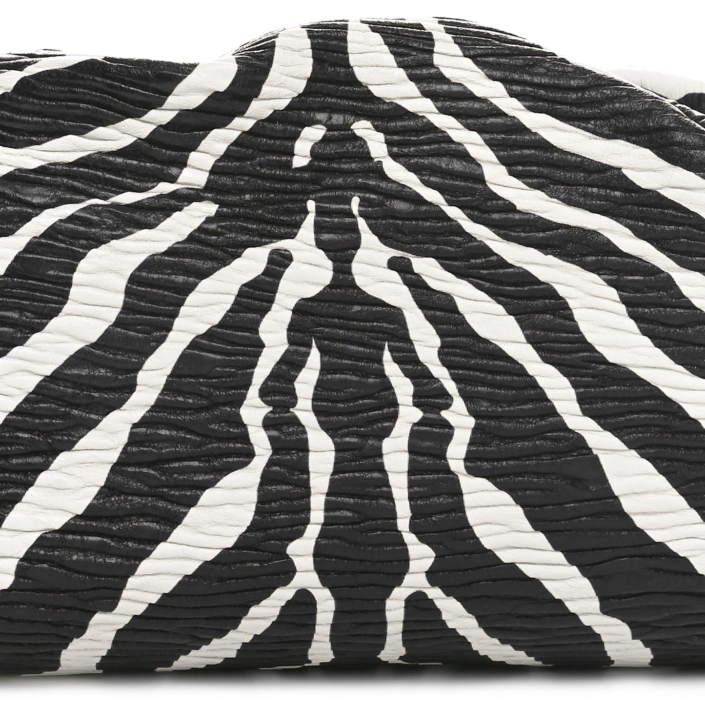 Nappa Zebra Print The Pouch Oversized Clutch White Black
