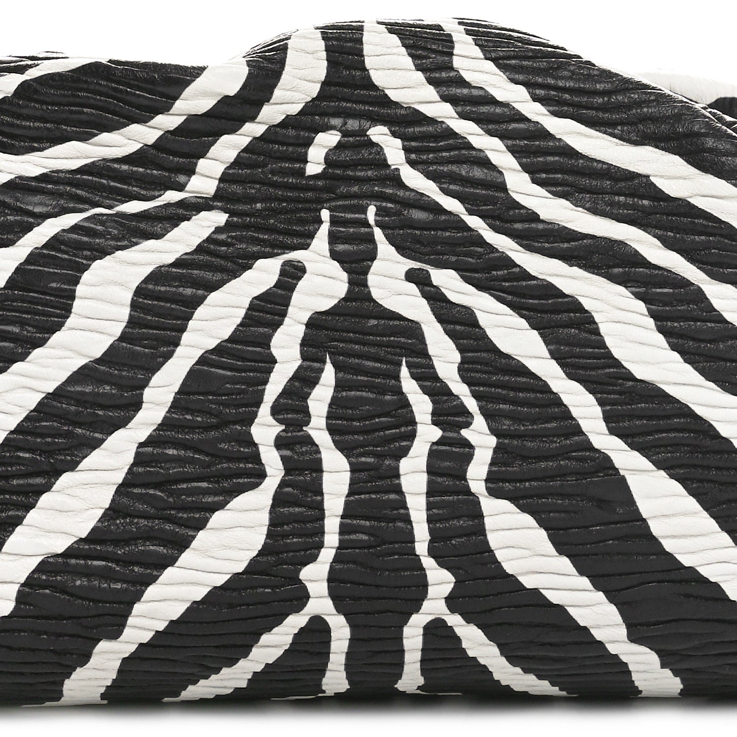Bottega Veneta Nappa Zebra Print The Pouch Oversized Clutch White Black 9 of 11