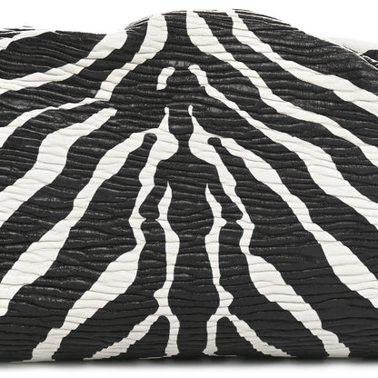 Bottega Veneta Nappa Zebra Print The Pouch Oversized Clutch White Black 9 of 11