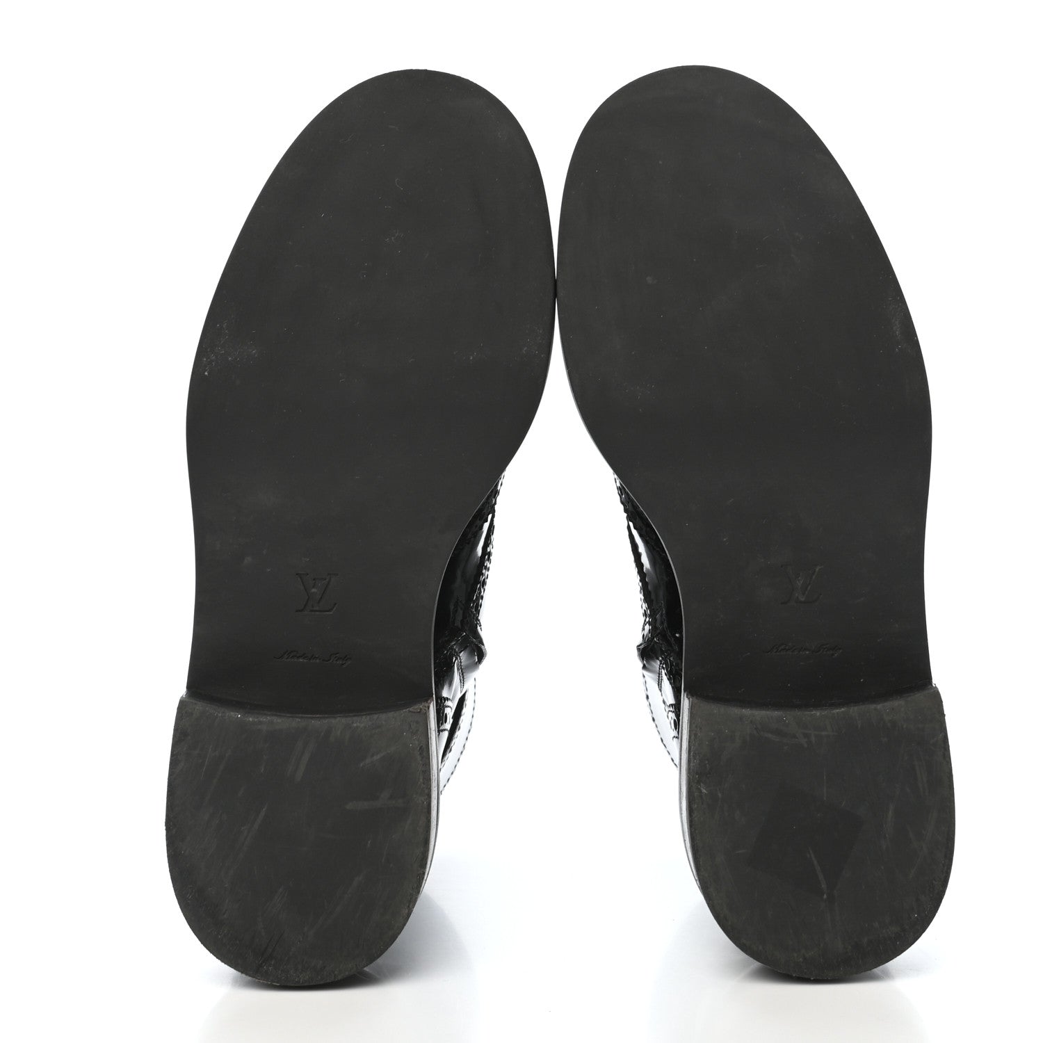 Louis Vuitton Glazed Calfskin Midtown Ankle Boots 37 Black 5 of 10