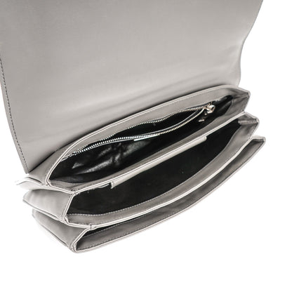 Prada City Calf Metal Closure Shoulder Bag Marmo 5 of 9