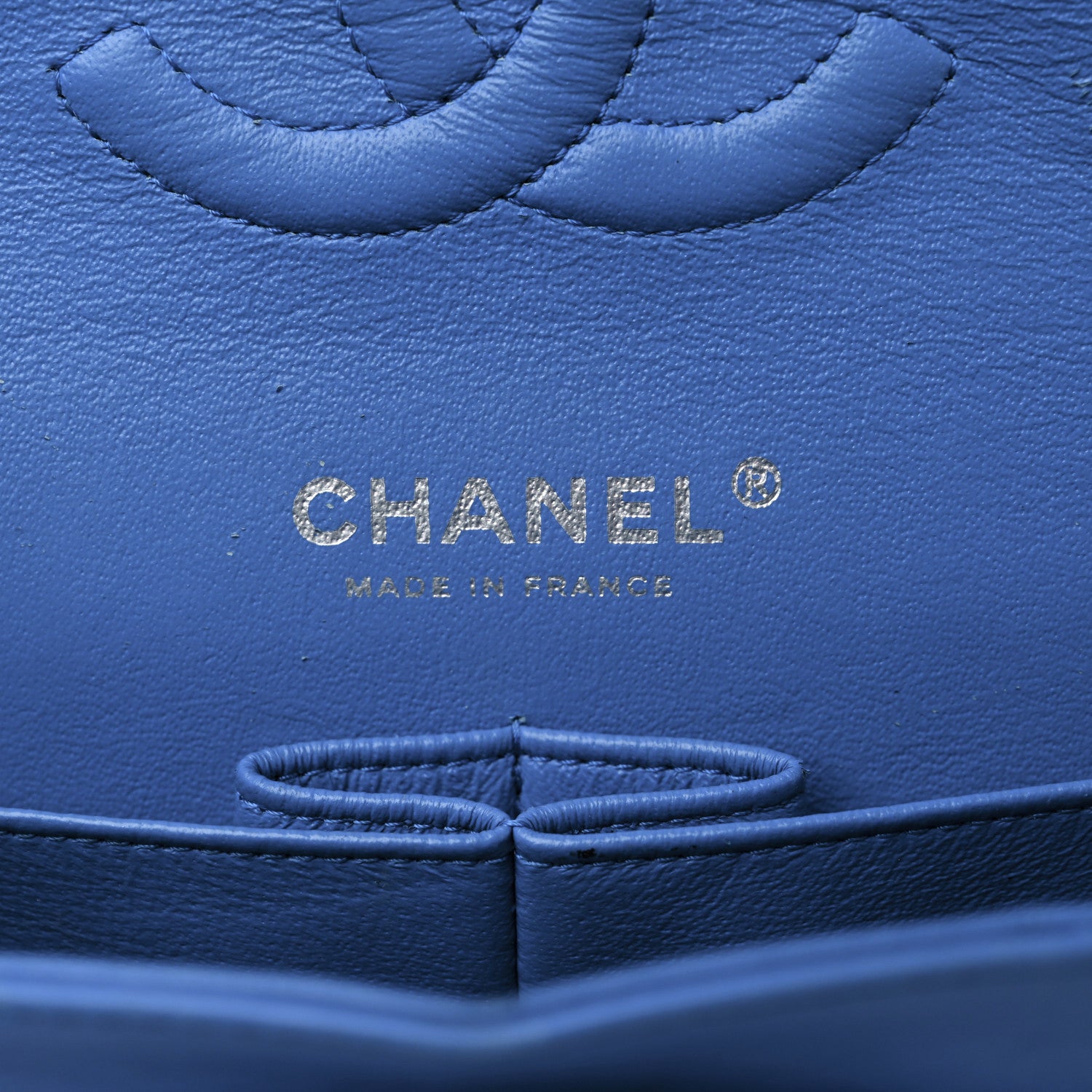 Chanel Patent Quilted Medium Double Flap Blue 6 of 14