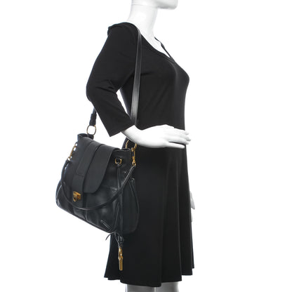 Chloe Grained Lambskin Calfskin Medium Lexa Shoulder Bag Black 3 of 22