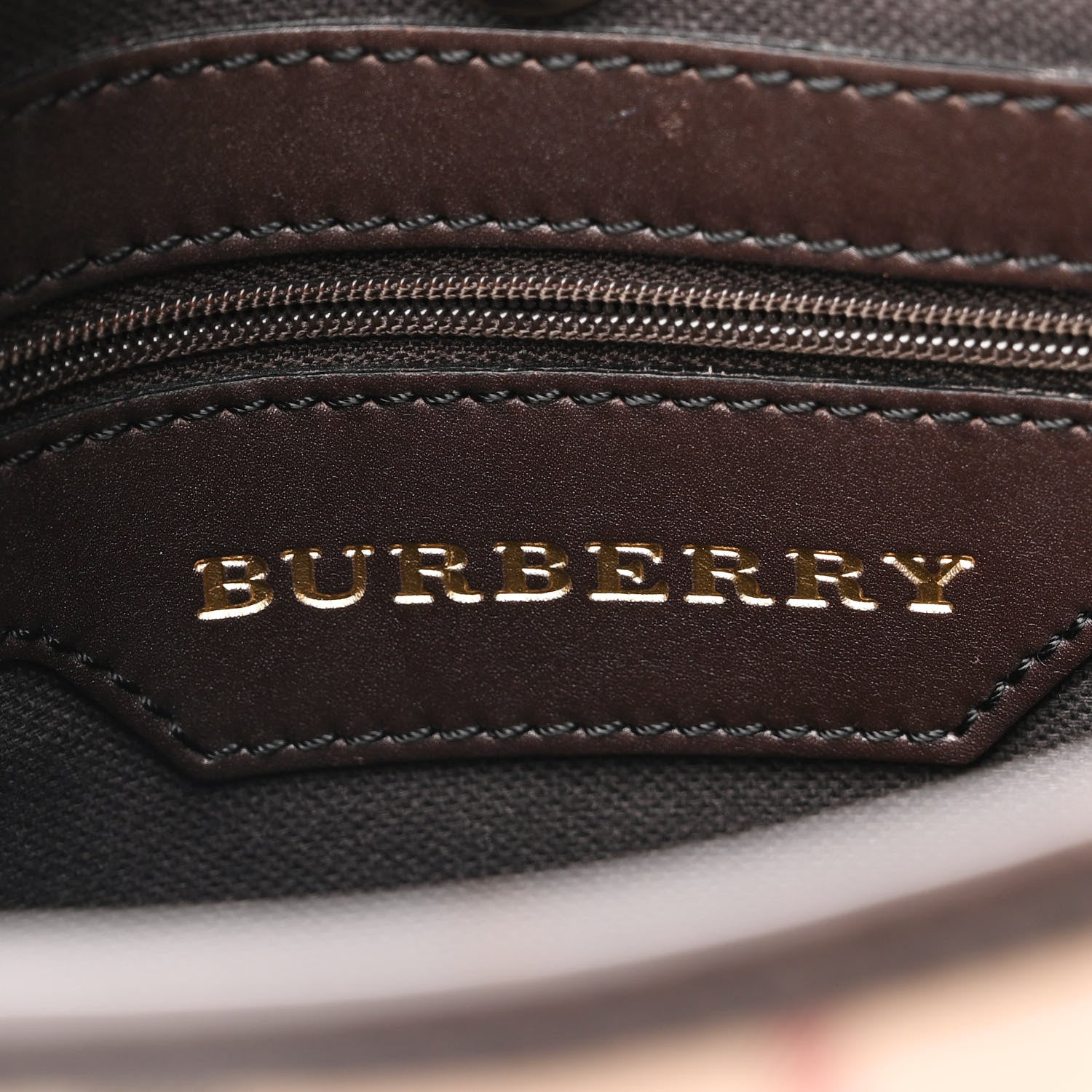 Burberry Haymarket Check Small Onslow Tote Chocolate 6 of 11