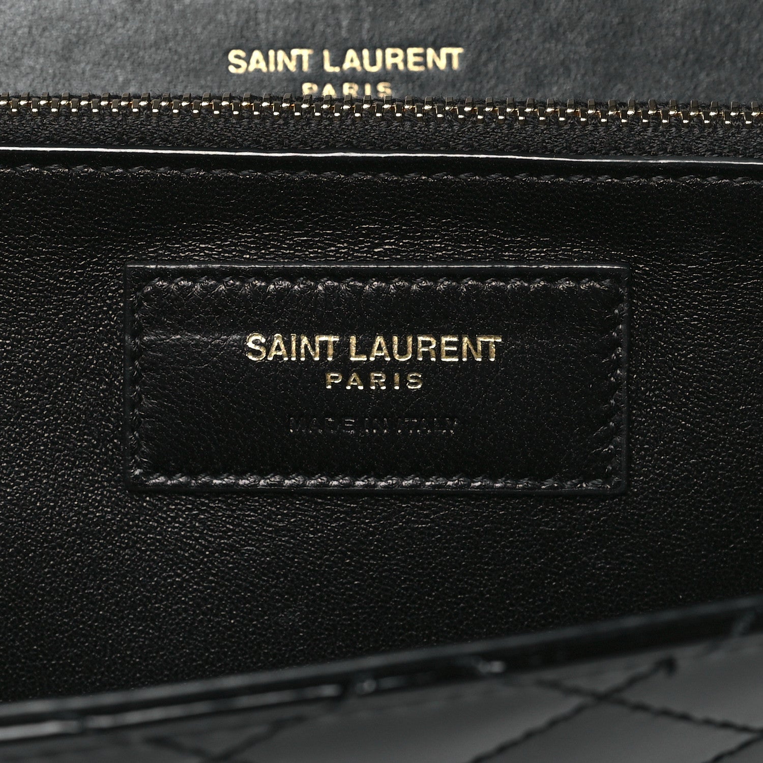 Saint Laurent Lambskin Patent Quilted Mini Gaby Satchel Black 6 of 10