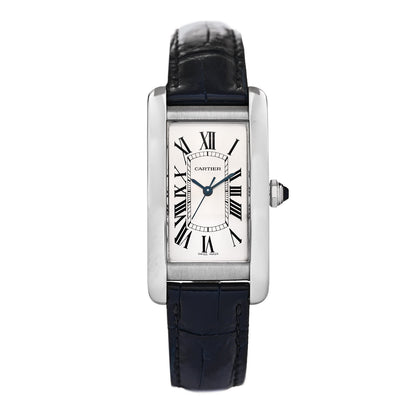 Cartier Stainless Steel Alligator 23mm Tank Americaine Automatic Watch 1 of 4