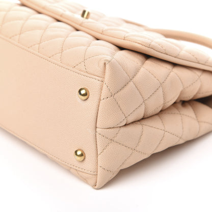 Chanel Caviar Quilted Small Coco Handle Flap Beige 9 of 12